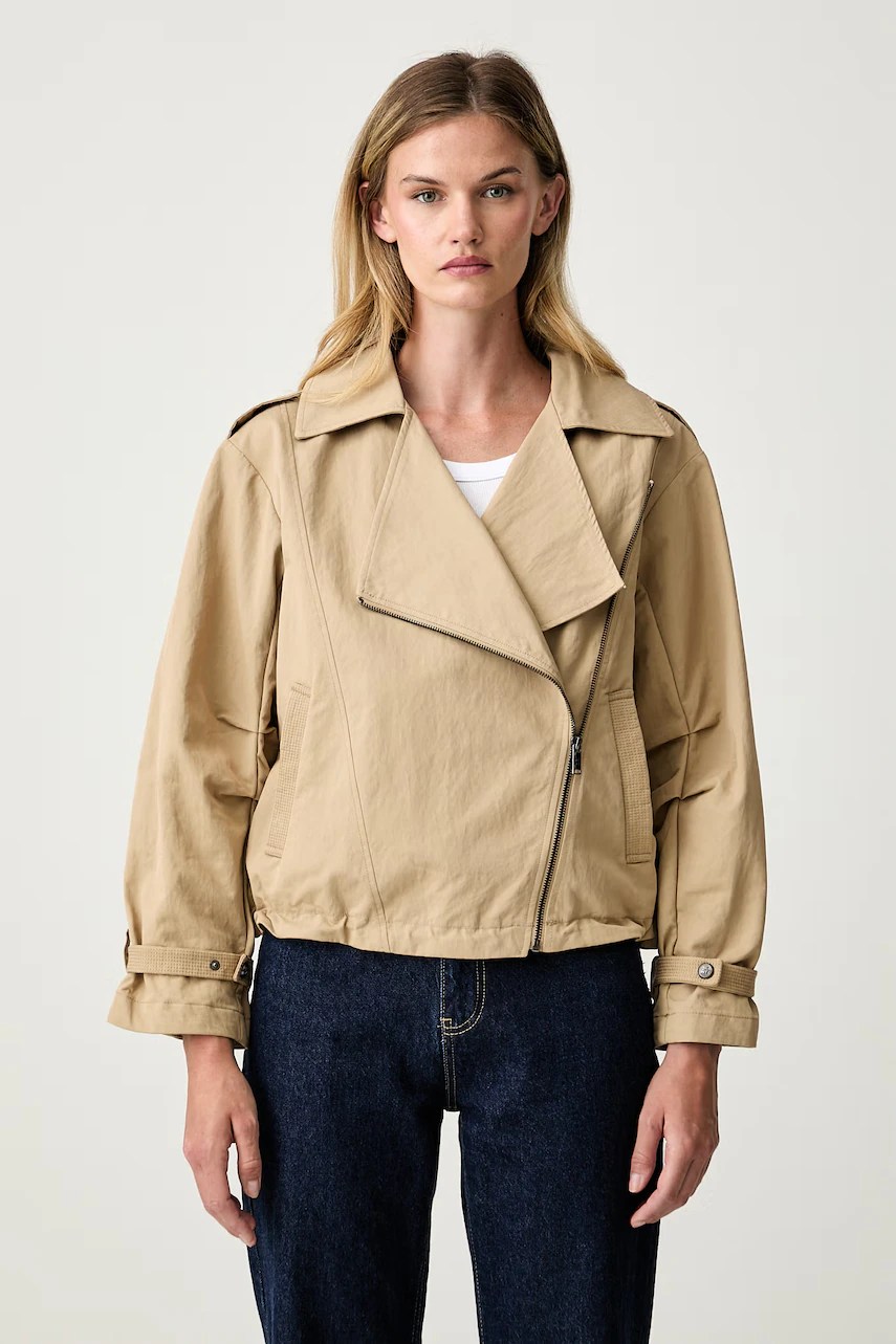 Jachetă scurtă pentru femei din bumbac – DKNY Jachetă scurtă pentru femei din bumbac – DKNY