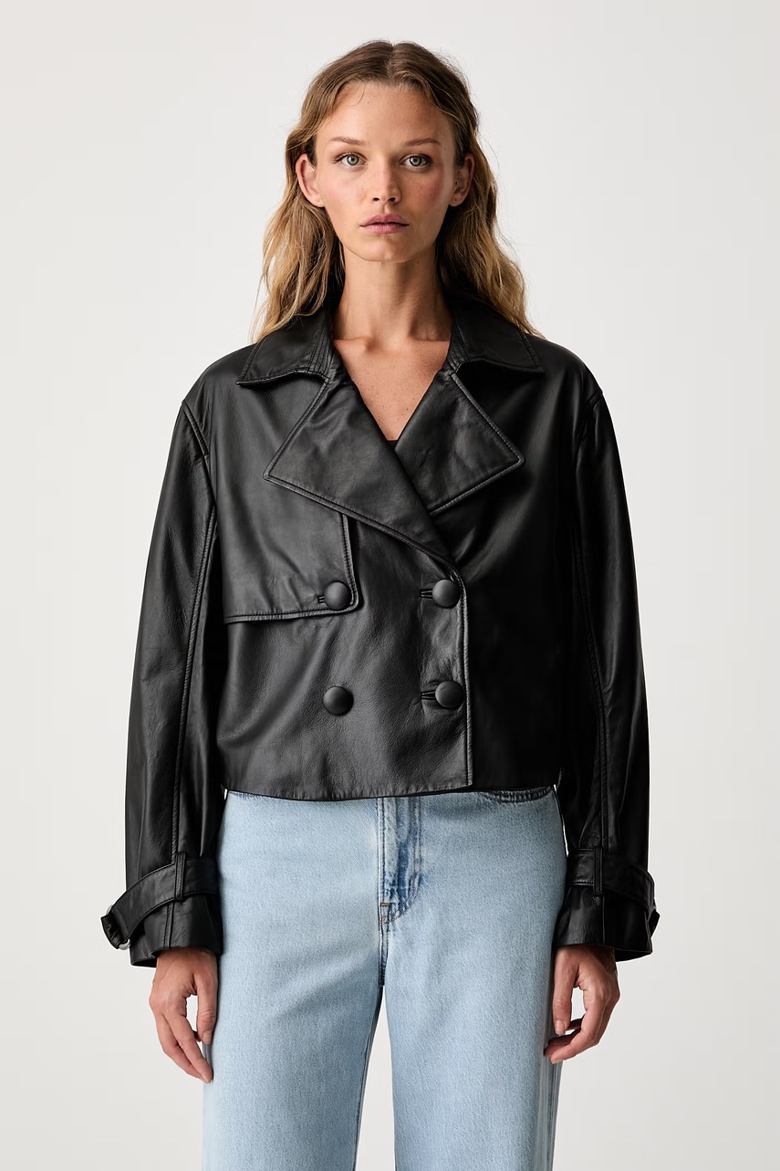 Jachetă scurtă pentru femei din piele – ARMANI EXCHANGE / Element Jachetă scurtă pentru femei din piele – ARMANI EXCHANGE / Element