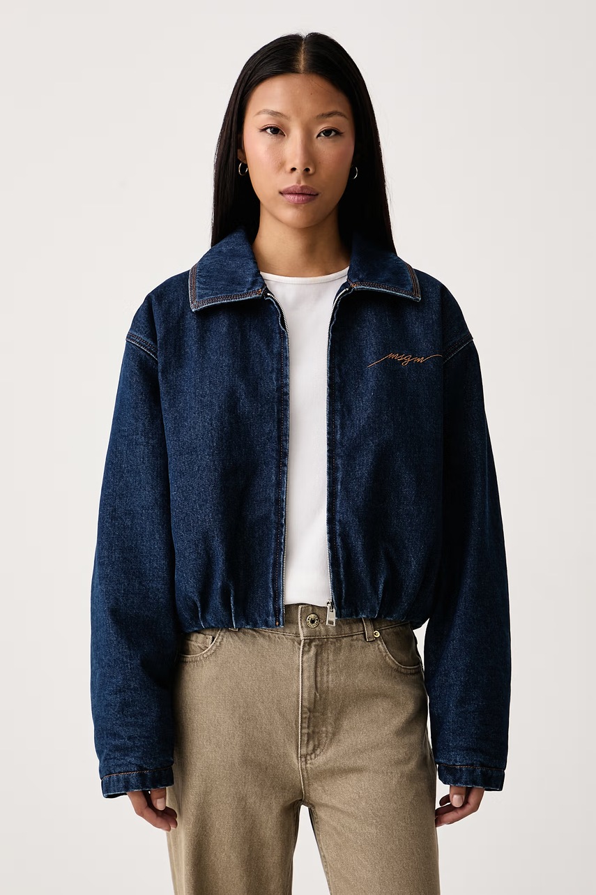 Geacă de tranziție pentru femei din denim – MSGM Geacă de tranziție pentru femei din denim – MSGM