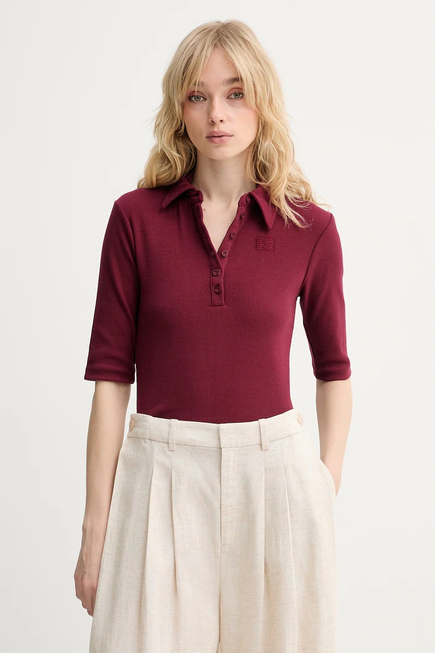 Polo gestuz pentru femei, din bumbac cu elastan GZdrew Polo gestuz pentru femei, din bumbac cu elastan GZdrew