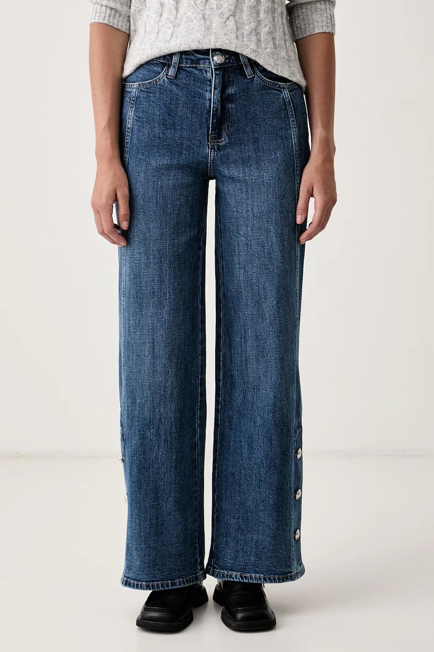 Blugi wide leg pentru femei – DKNY Blugi wide leg pentru femei – DKNY