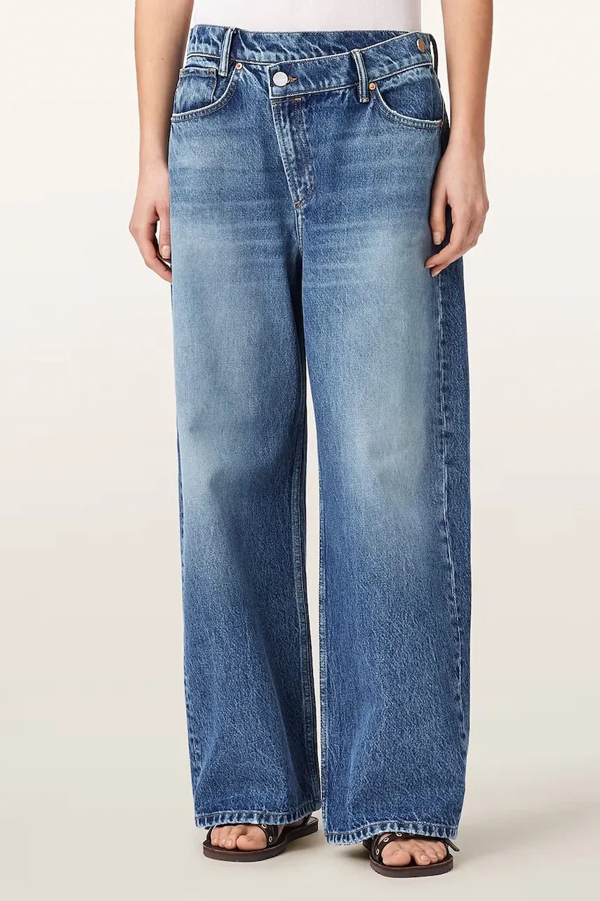 blugi wide leg pentru femei AKI CROSSOVER JEAN – AllSaints blugi wide leg pentru femei AKI CROSSOVER JEAN – AllSaints