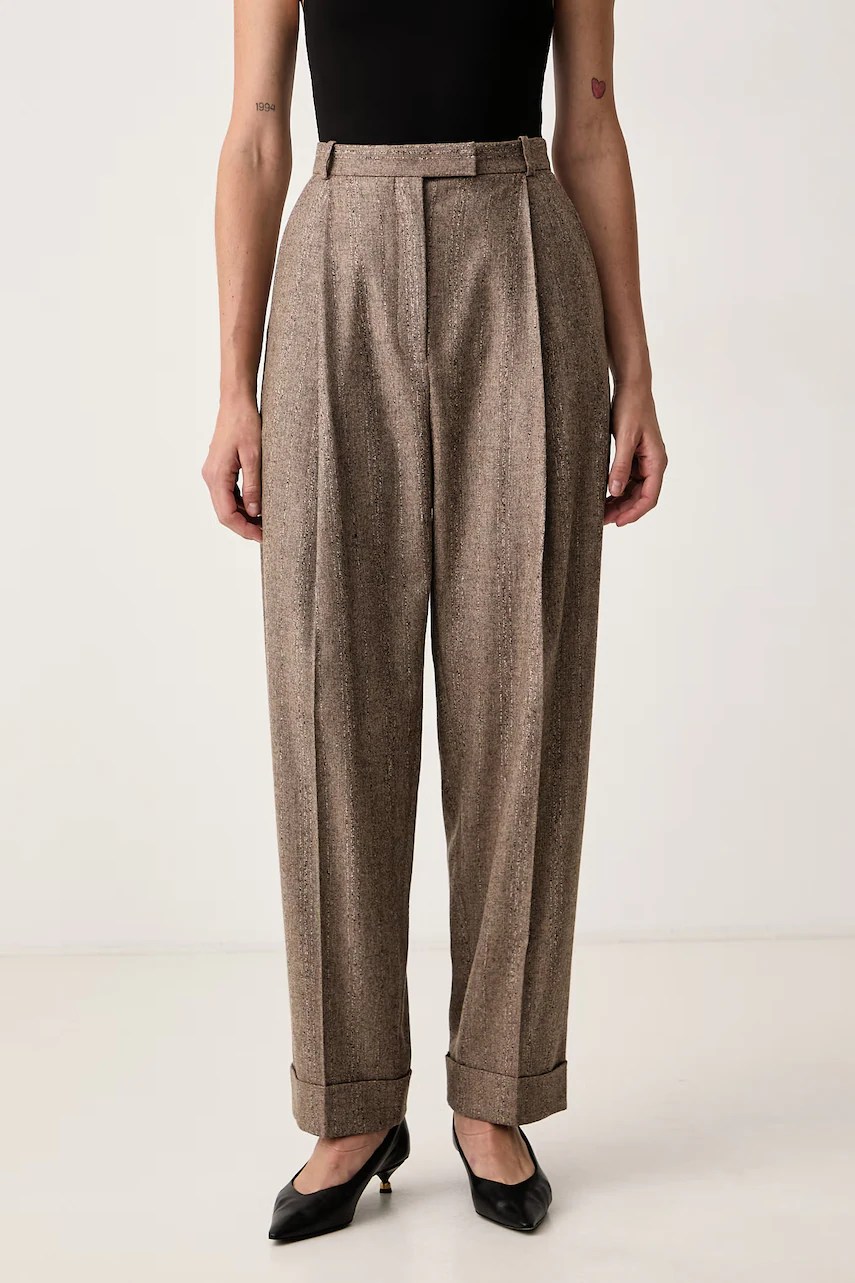 Pantaloni pentru femei cu amestec de lână Tornara – BOSS Pantaloni pentru femei cu amestec de lână Tornara – BOSS