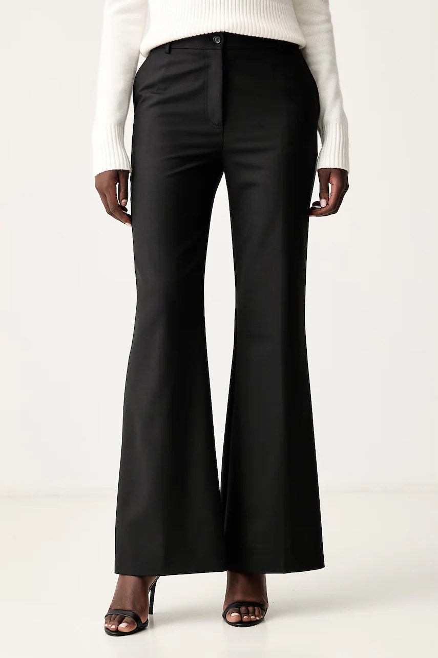 Pantaloni wide leg pentru femei din lână – Pinko Pantaloni wide leg pentru femei din lână – Pinko