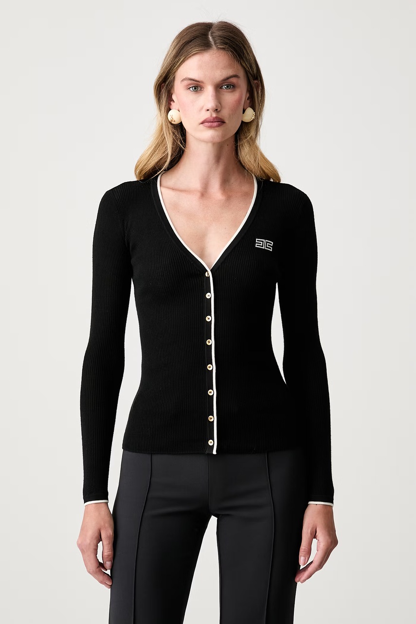 Cardigan pentru femei cu lână – Elisabetta Franchi Cardigan pentru femei cu lână – Elisabetta Franchi