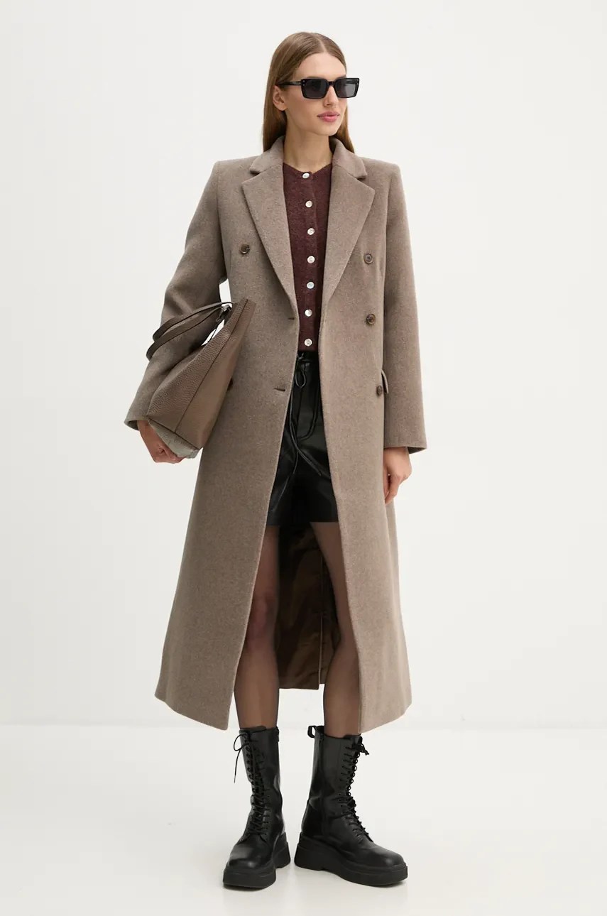 Palton de lână samsoe samsoe Palton de lână samsoe samsoe