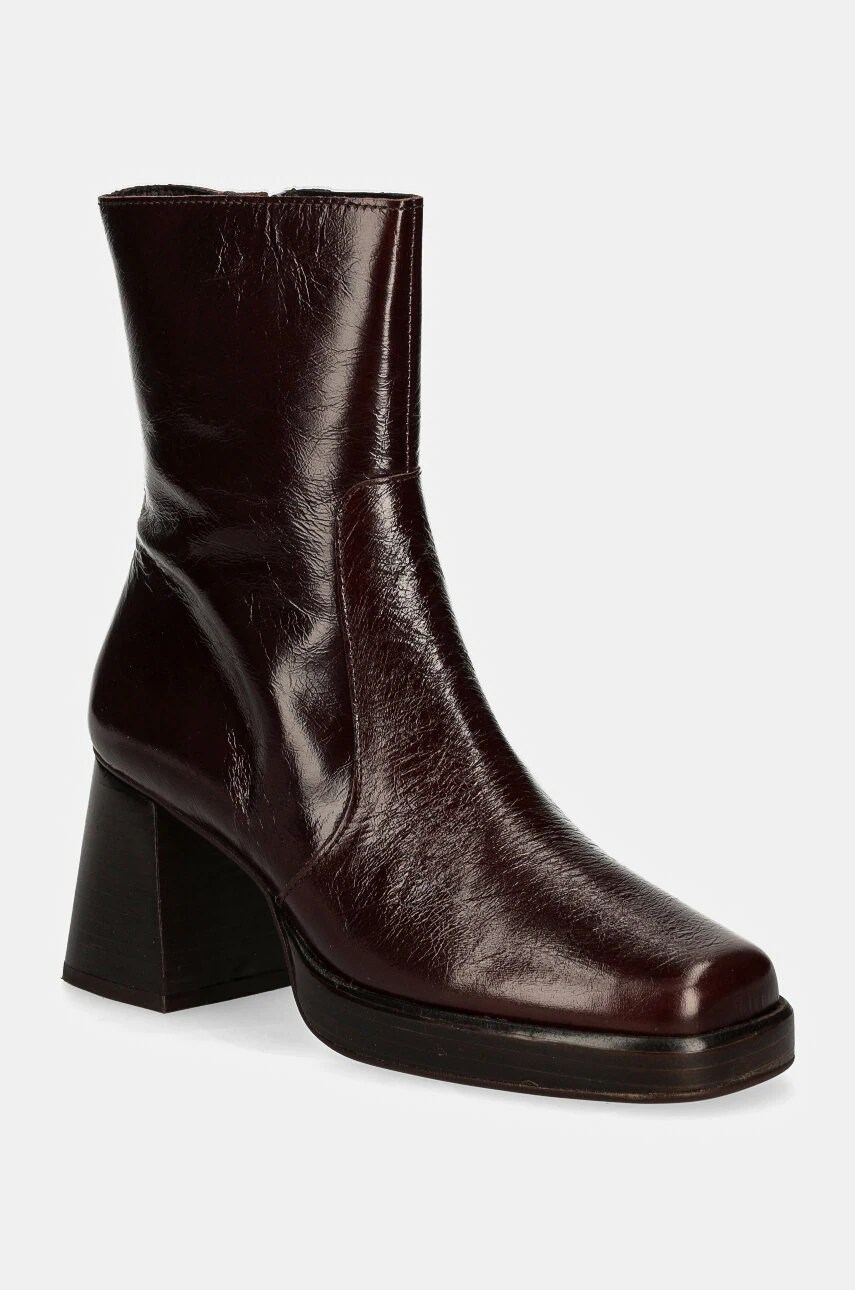 Cizme din piele jonak BRIGAND CUIR BRILLANT Cizme din piele jonak BRIGAND CUIR BRILLANT