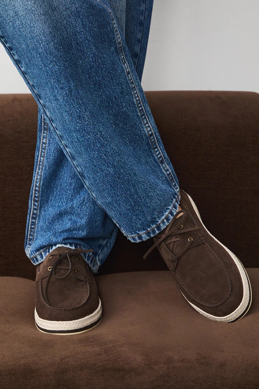 Mocasini bărbătești din piele întoarsă Mocasini bărbătești din piele întoarsă