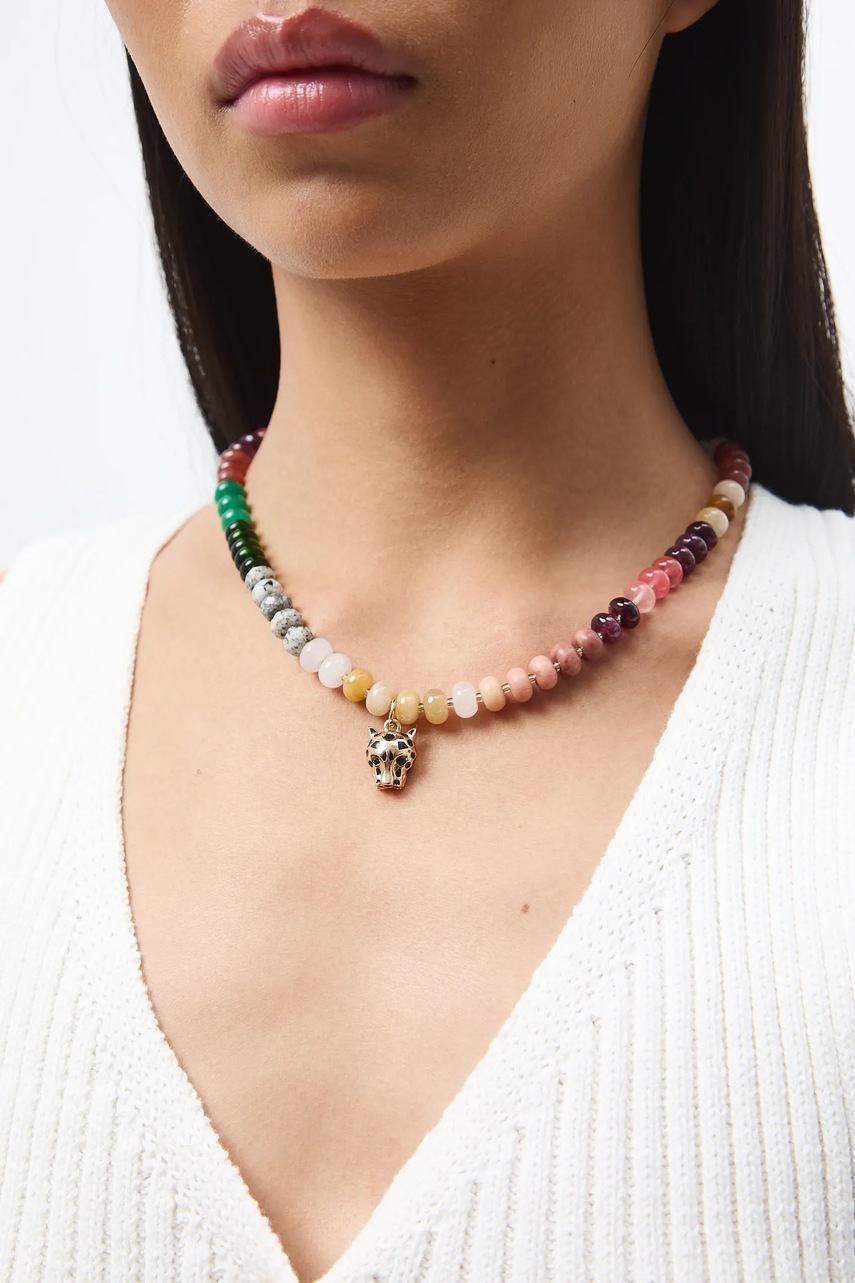 Colier cu pandantiv din piatra naturală aventurin pentru femei Colier cu pandantiv din piatra naturală aventurin pentru femei