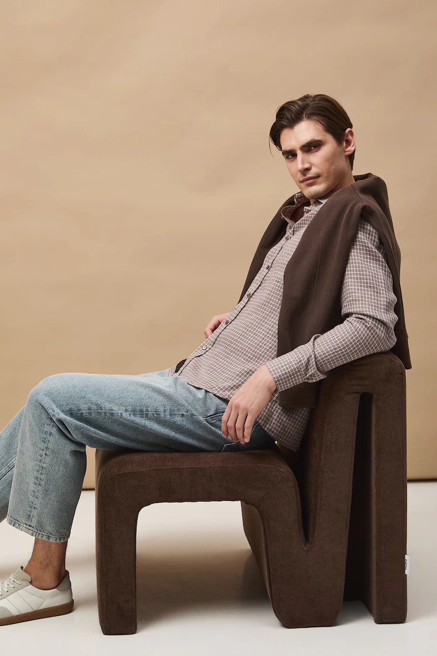 Cămașă bărbătească din in medicine Cămașă bărbătească din in medicine