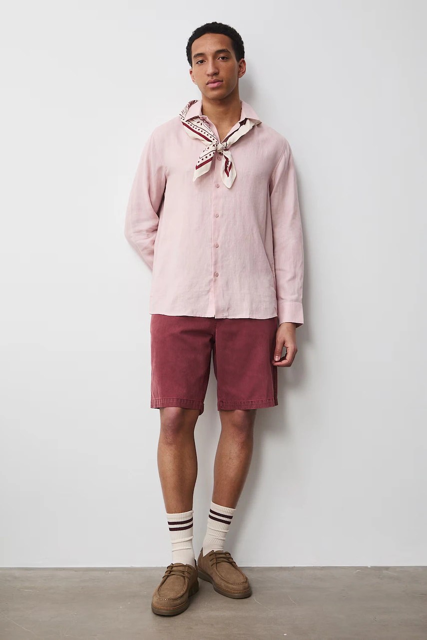 Cămașă medicine pentru bărbați, din in Cămașă medicine pentru bărbați, din in