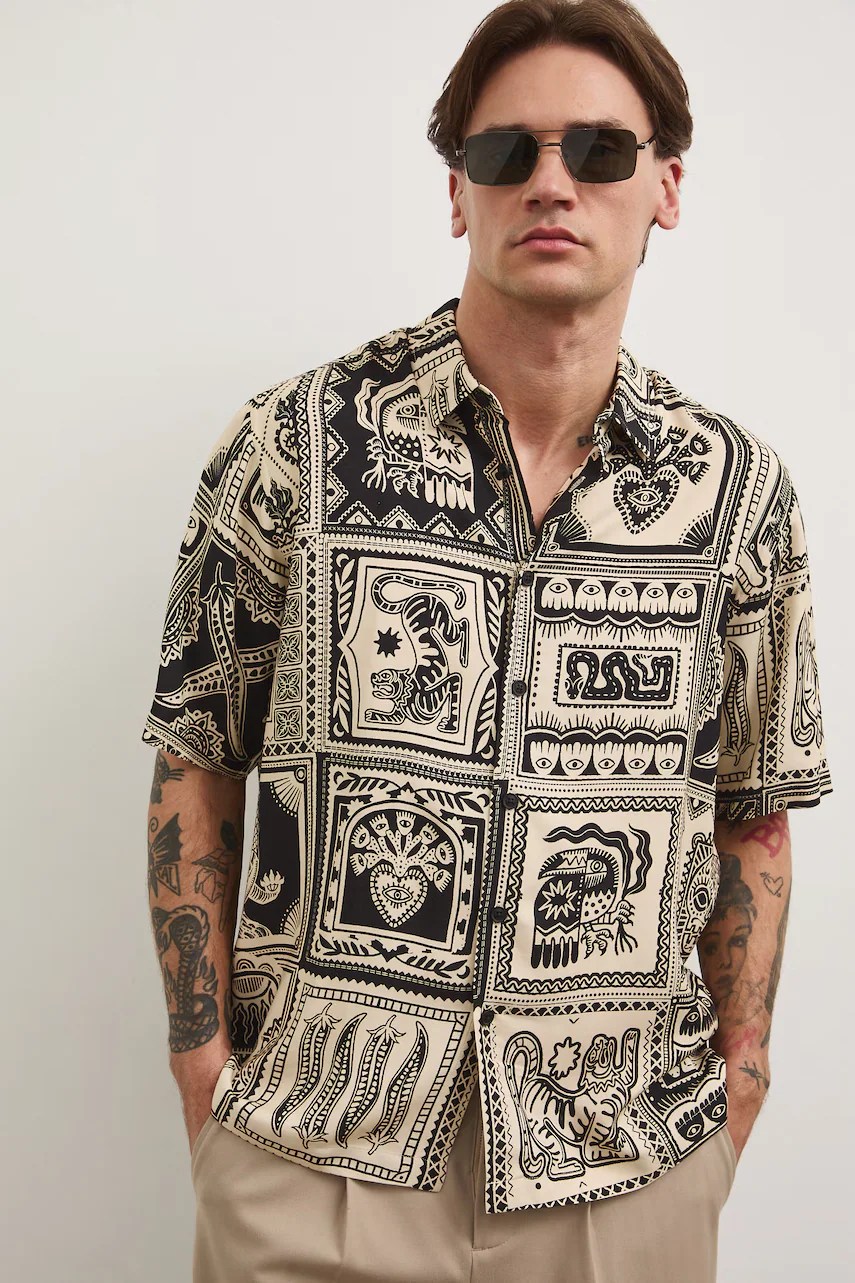 Cămașă medicine pentru bărbați, din vâscoză Cămașă medicine pentru bărbați, din vâscoză