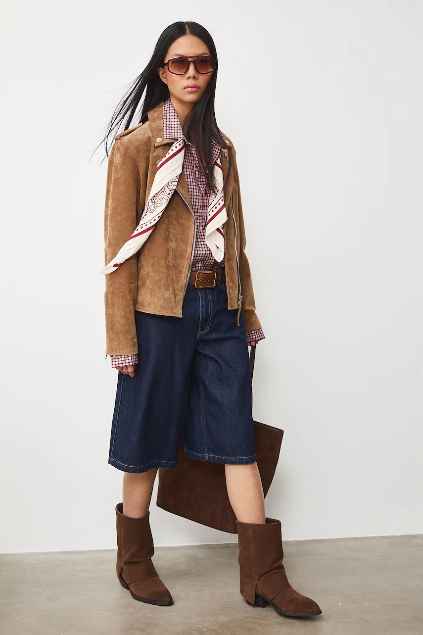 Geacă medicine din piele întoarsă Geacă medicine din piele întoarsă