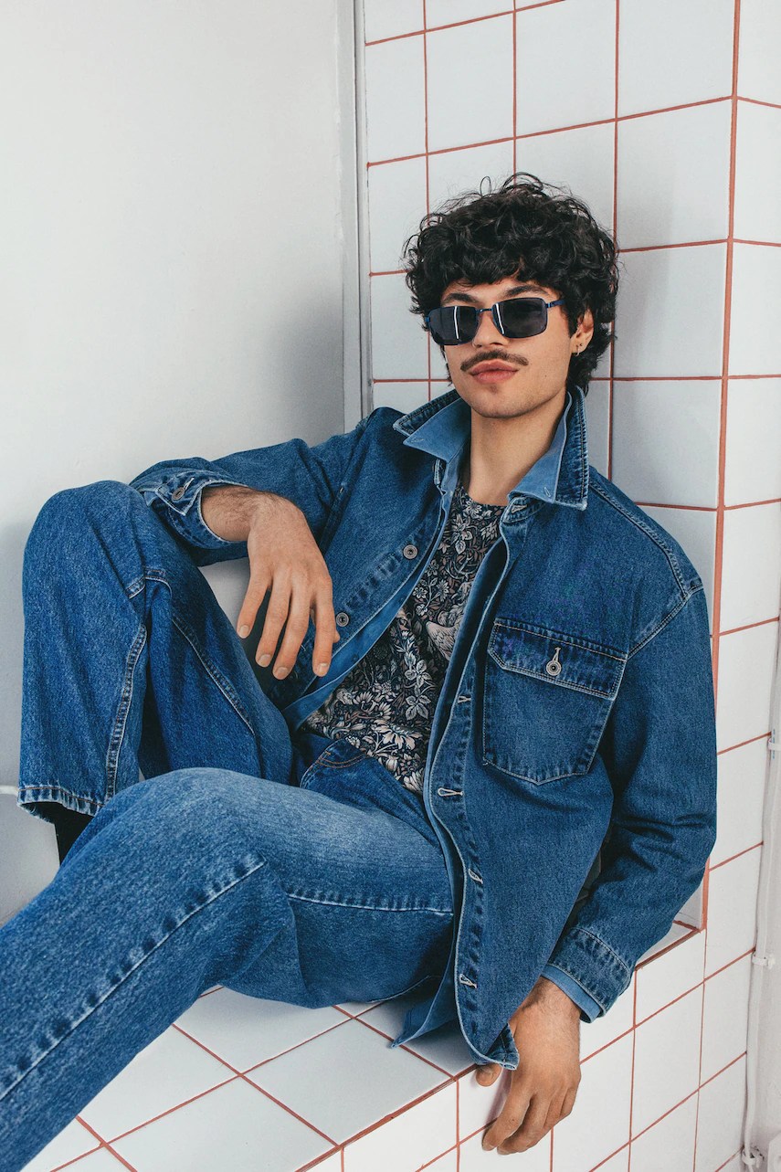 Jachetă bărbătească medicine din denim Jachetă bărbătească medicine din denim