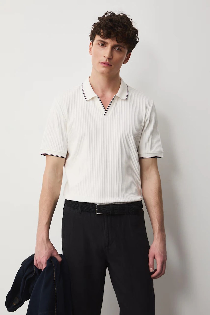 Tricou polo pentru bărbați din bumbac cu elastan Tricou polo pentru bărbați din bumbac cu elastan