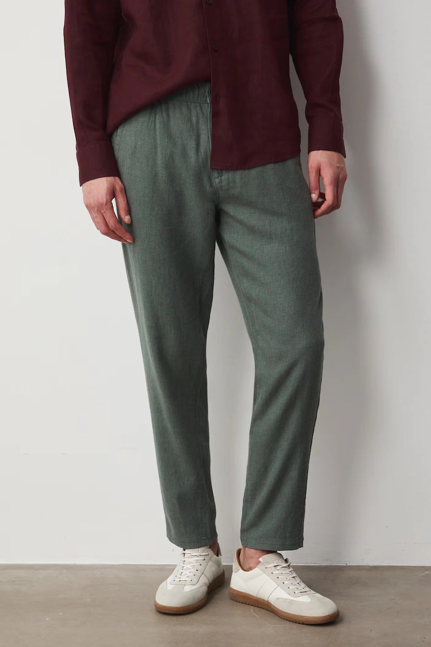 Pantaloni chinos medicine din in pentru bărbați Pantaloni chinos medicine din in pentru bărbați