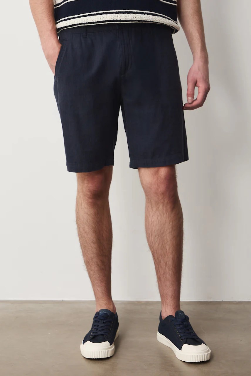 Pantaloni scurți chinos pentru bărbați, din in Pantaloni scurți chinos pentru bărbați, din in