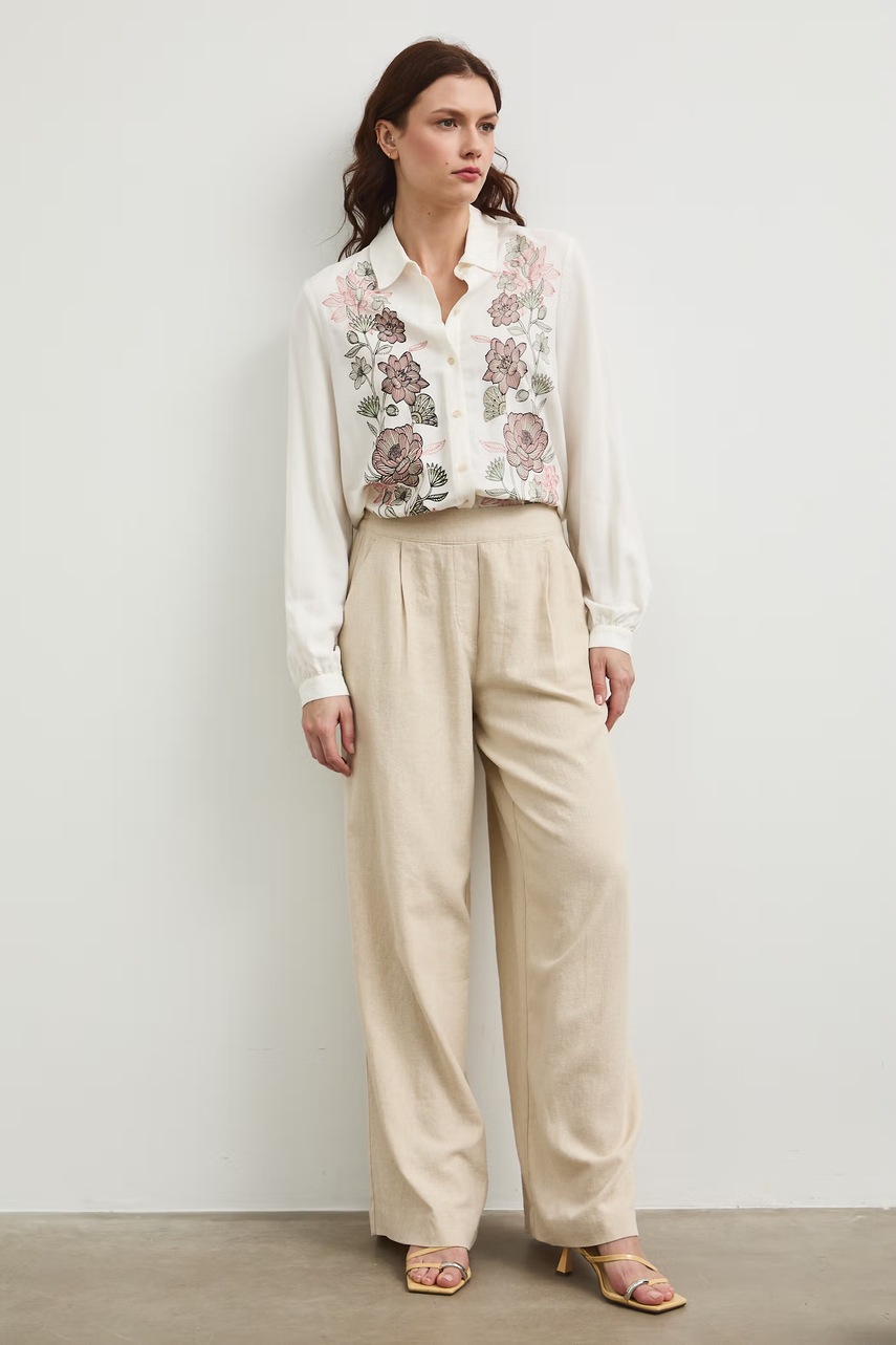 Cămașă medicine din amestec de in, model oversize Cămașă medicine din amestec de in, model oversize