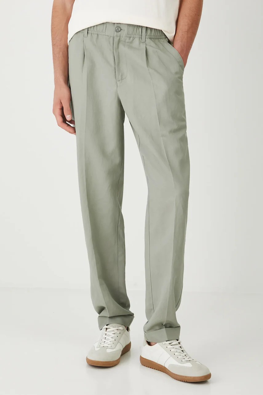 Pantaloni din amestec de in medicine Pantaloni din amestec de in medicine