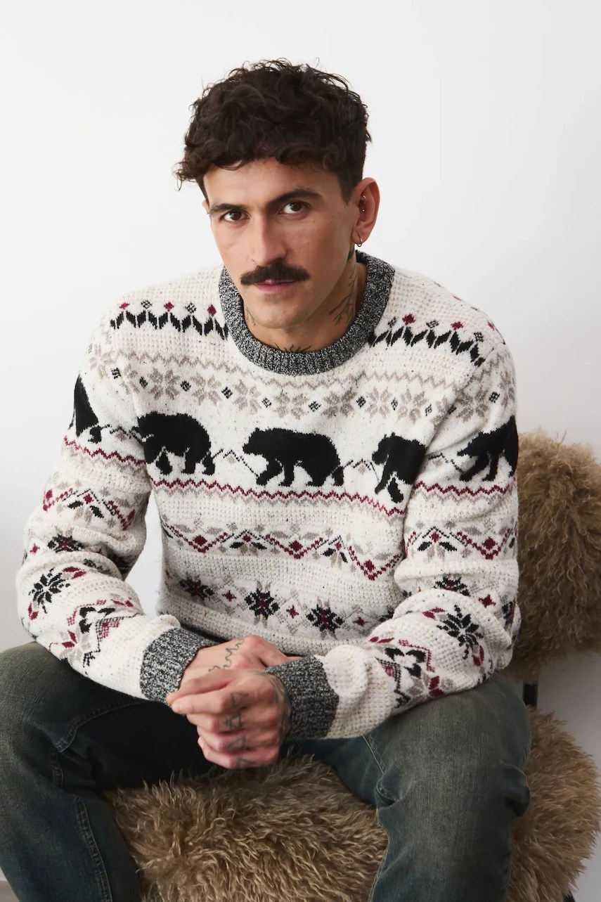 Pulover medicine din amestec de lână Pulover medicine din amestec de lână