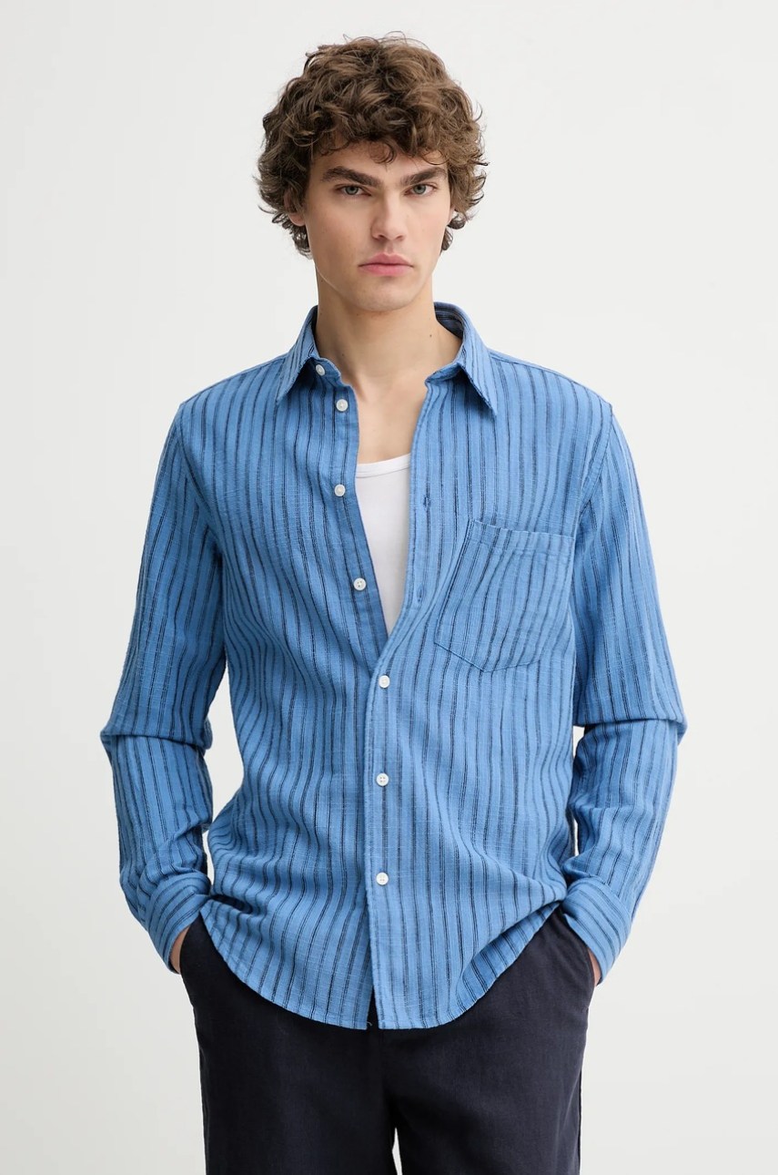 Cămașă samsoe samsoe din amestec de in, model LIAM Cămașă samsoe samsoe din amestec de in, model LIAM