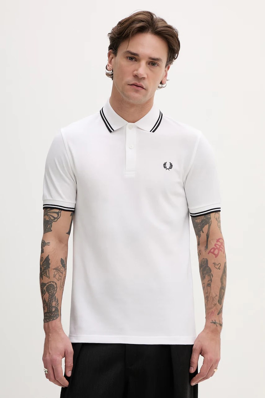 Cămașă polo de bumbac fred perry Twin Tipped Cămașă polo de bumbac fred perry Twin Tipped