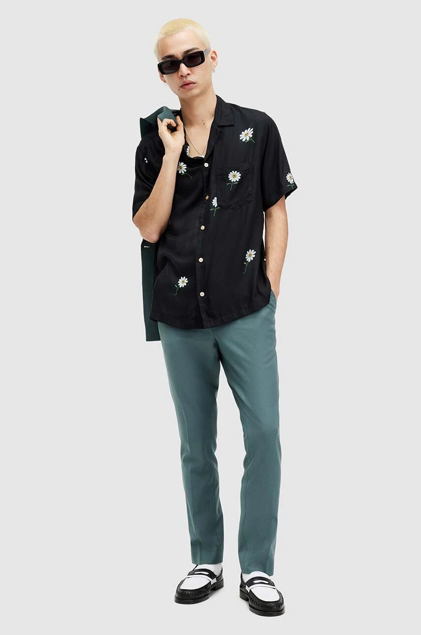 Pantaloni din lână AllSaints MOAD TROUSER Pantaloni din lână AllSaints MOAD TROUSER