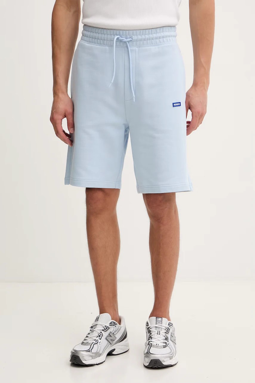 Pantaloni scurți de trening bărbați HUGO blue din bumbac Nasensio Pantaloni scurți de trening bărbați HUGO blue din bumbac Nasensio