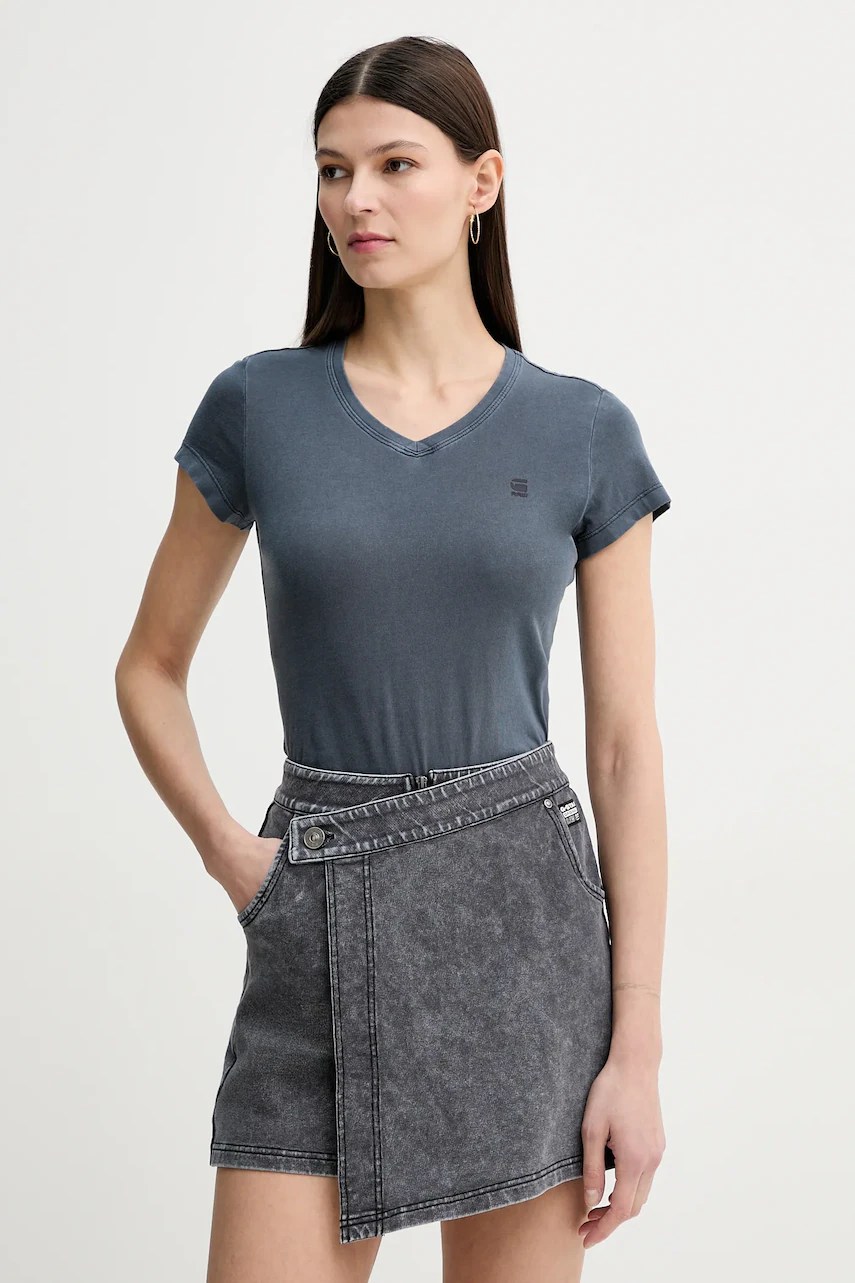 Tricou de damă g-star din bumbac overdyed eyben slim v t 2.0 Tricou de damă g-star din bumbac overdyed eyben slim v t 2.0