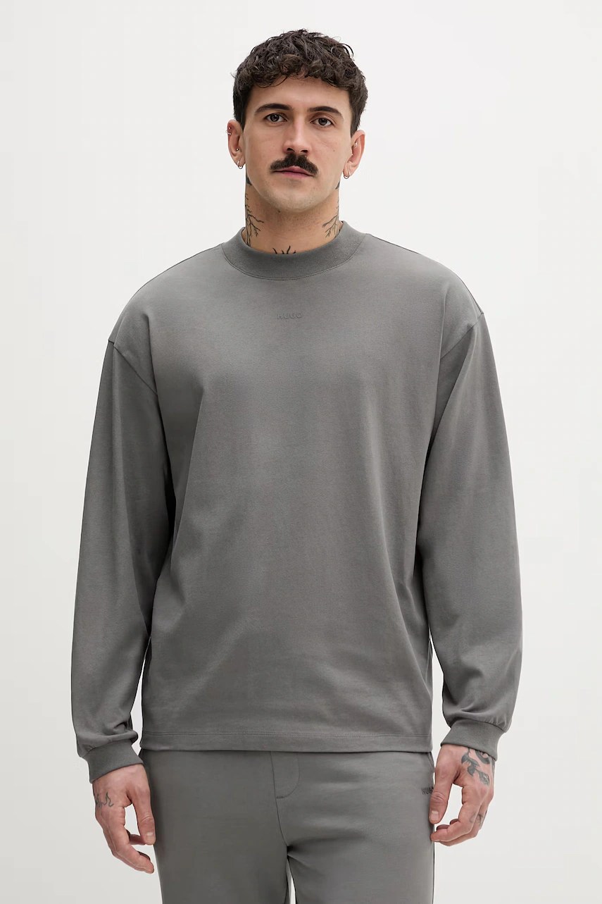 Tricou cu mânecă lungă HUGO din bumbac Tricou cu mânecă lungă HUGO din bumbac