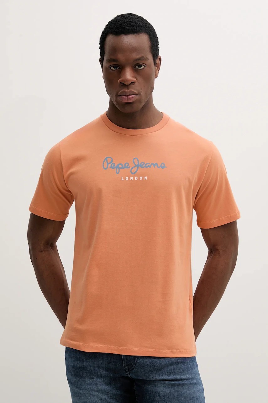 Tricou pepe jeans Eggo din bumbac Tricou pepe jeans Eggo din bumbac