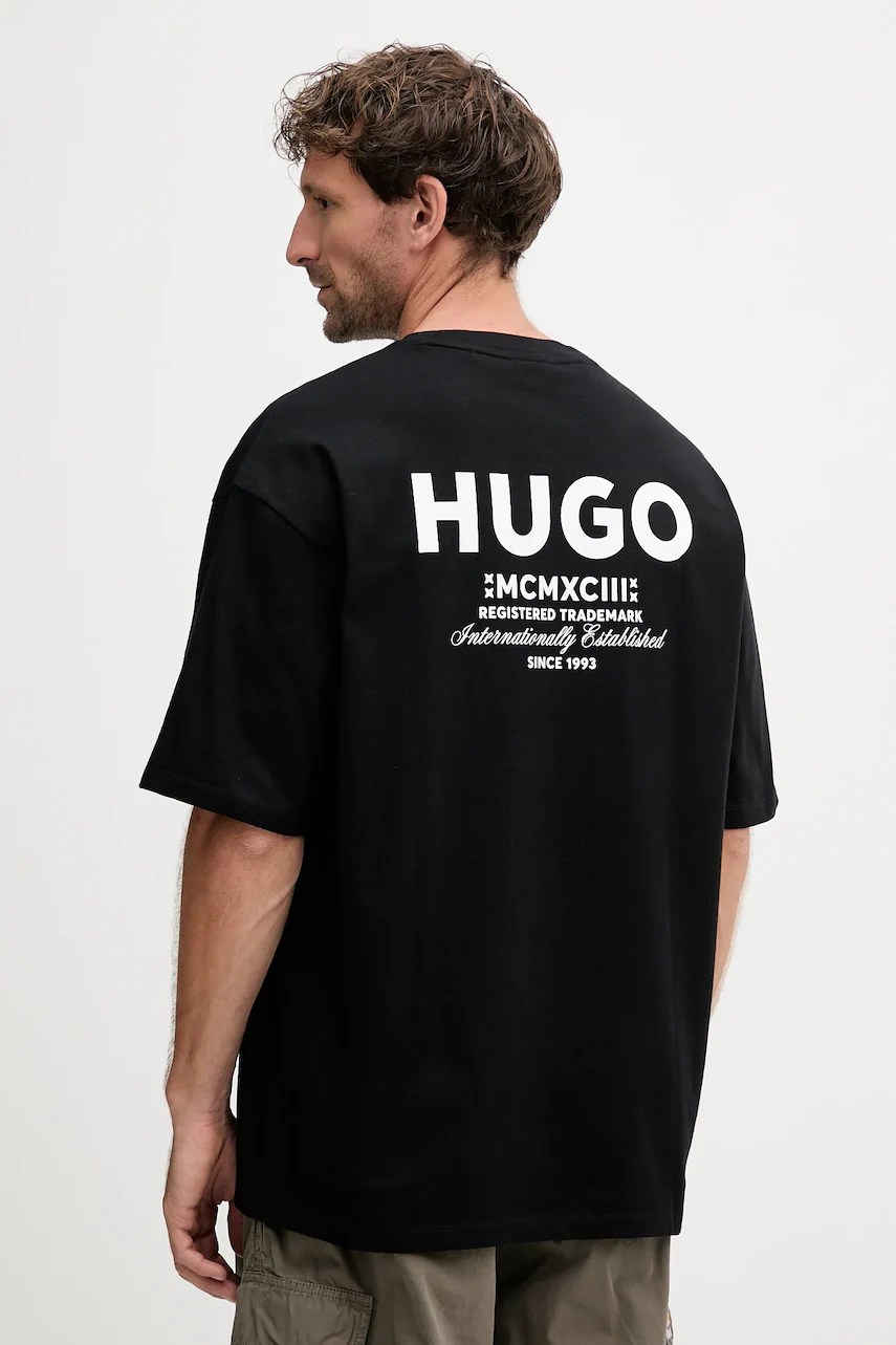Tricou bărbătesc HUGO blue din bumbac Nalono Tricou bărbătesc HUGO blue din bumbac Nalono