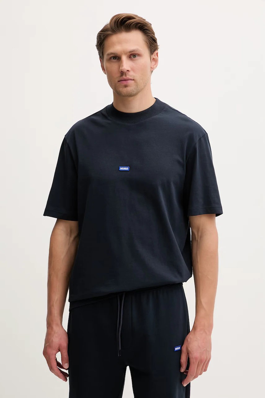 Tricou bărbătesc HUGO blue din bumbac Nieros Tricou bărbătesc HUGO blue din bumbac Nieros