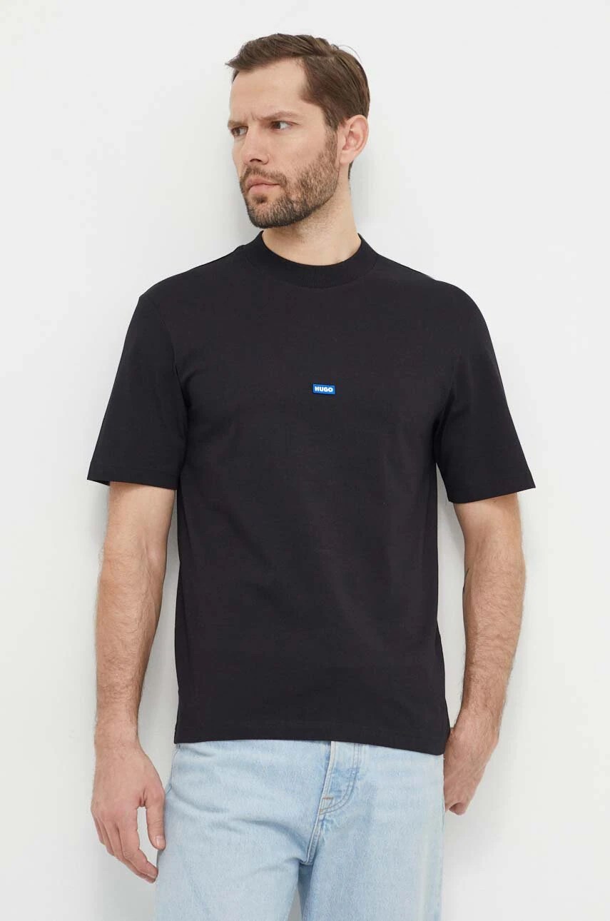Tricou bărbătesc HUGO blue din bumbac Nieros Tricou bărbătesc HUGO blue din bumbac Nieros