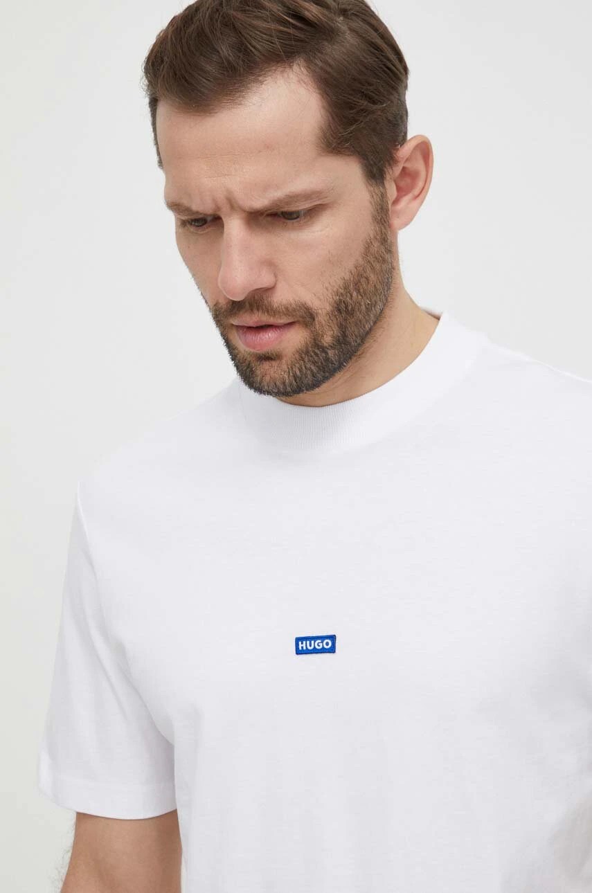Tricou bărbătesc HUGO blue din bumbac Nieros Tricou bărbătesc HUGO blue din bumbac Nieros