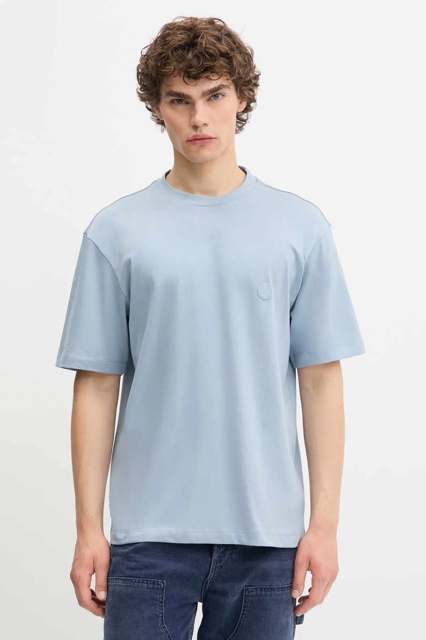Tricou HUGO blue din bumbac Niley Tricou HUGO blue din bumbac Niley