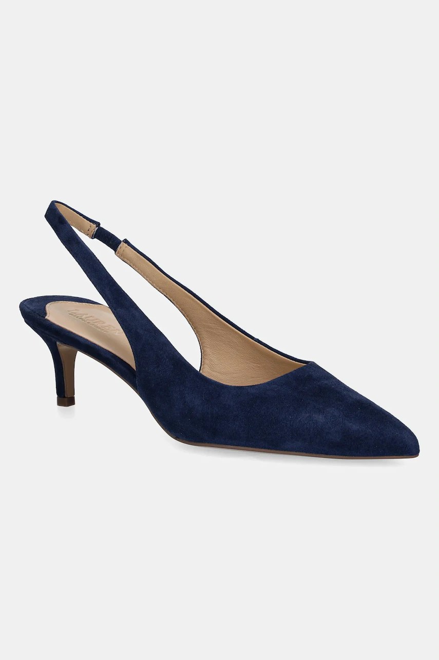 Pantofi cu toc din piele întoarsă lauren ralph lauren lolah II Pantofi cu toc din piele întoarsă lauren ralph lauren lolah II