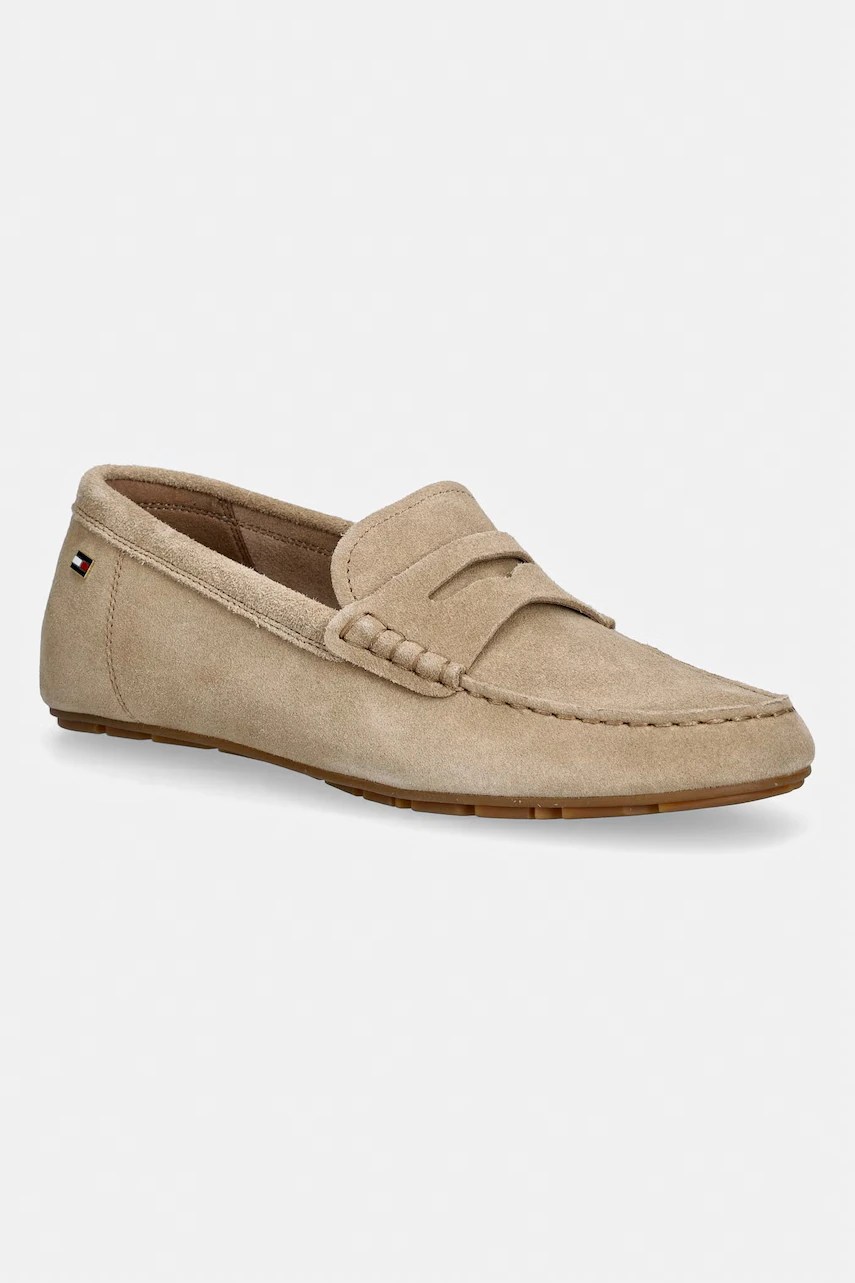 Mocasini de femei tommy hilfiger din piele întoarsă FLAG SOFT SUEDE DRIVER LOAFER Mocasini de femei tommy hilfiger din piele întoarsă FLAG SOFT SUEDE DRIVER LOAFER
