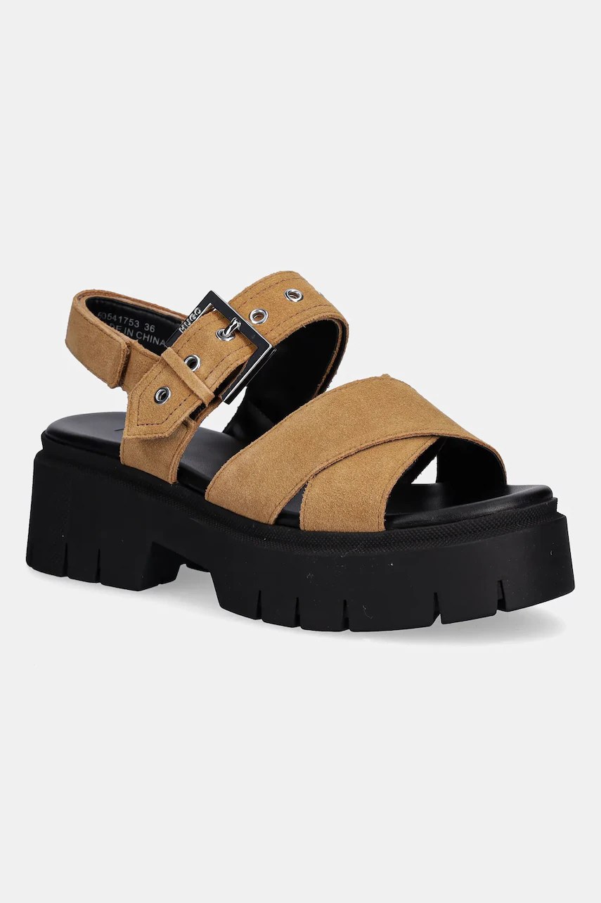 Sandale din piele întoarsă HUGO Kris Sandale din piele întoarsă HUGO Kris