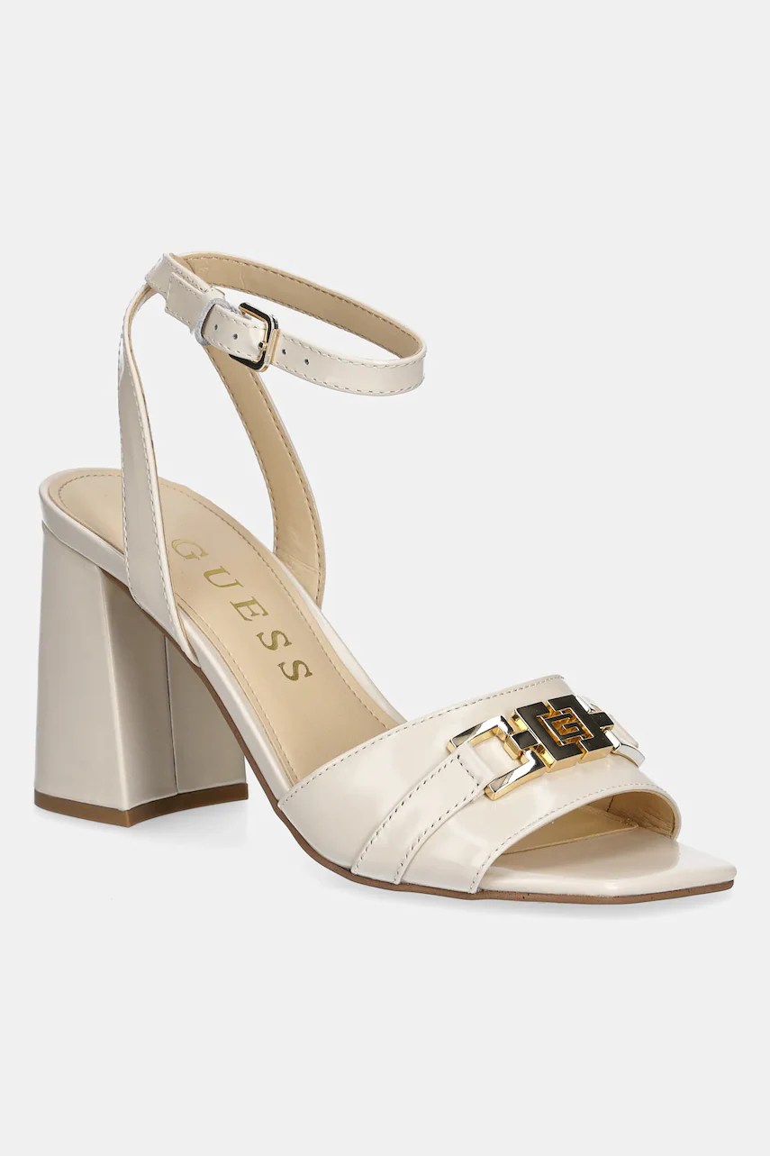 Sandale cu toc guess GRATO din piele Sandale cu toc guess GRATO din piele