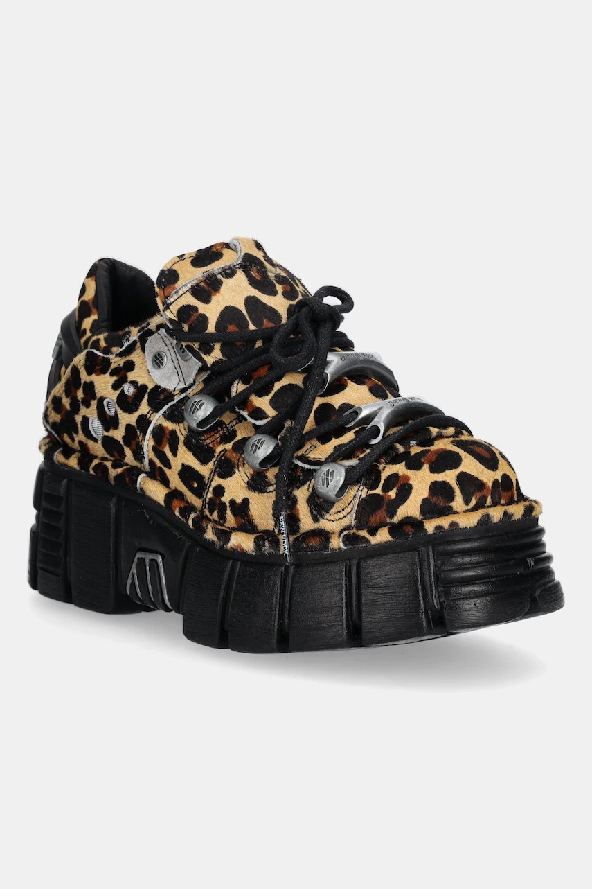 Pantofi sport new rock din piele întoarsă pelo leopardo cuero m Tower Negro Lateral Pantofi sport new rock din piele întoarsă pelo leopardo cuero m Tower Negro Lateral
