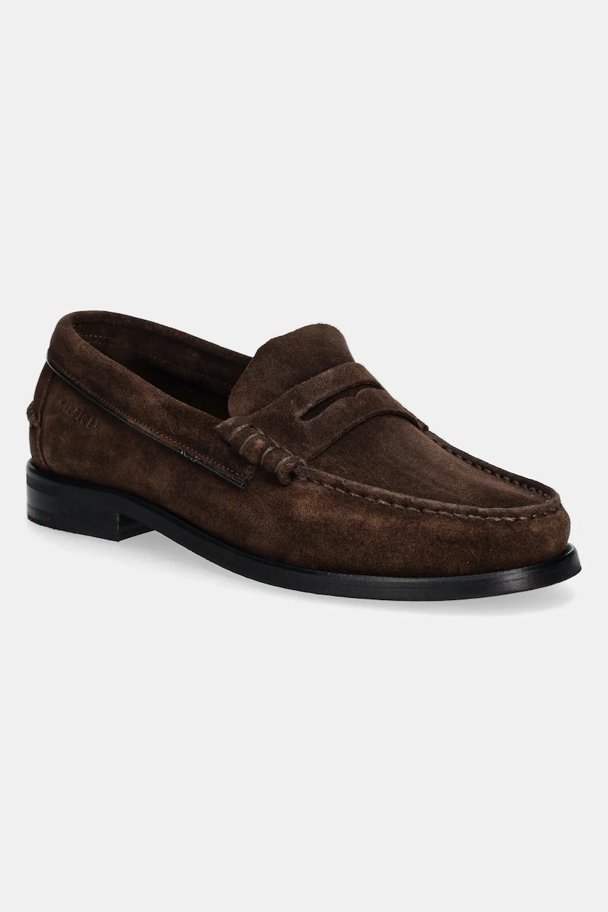 Mocasini tommy HILFIGER din piele întoarsă Mocasini tommy HILFIGER din piele întoarsă