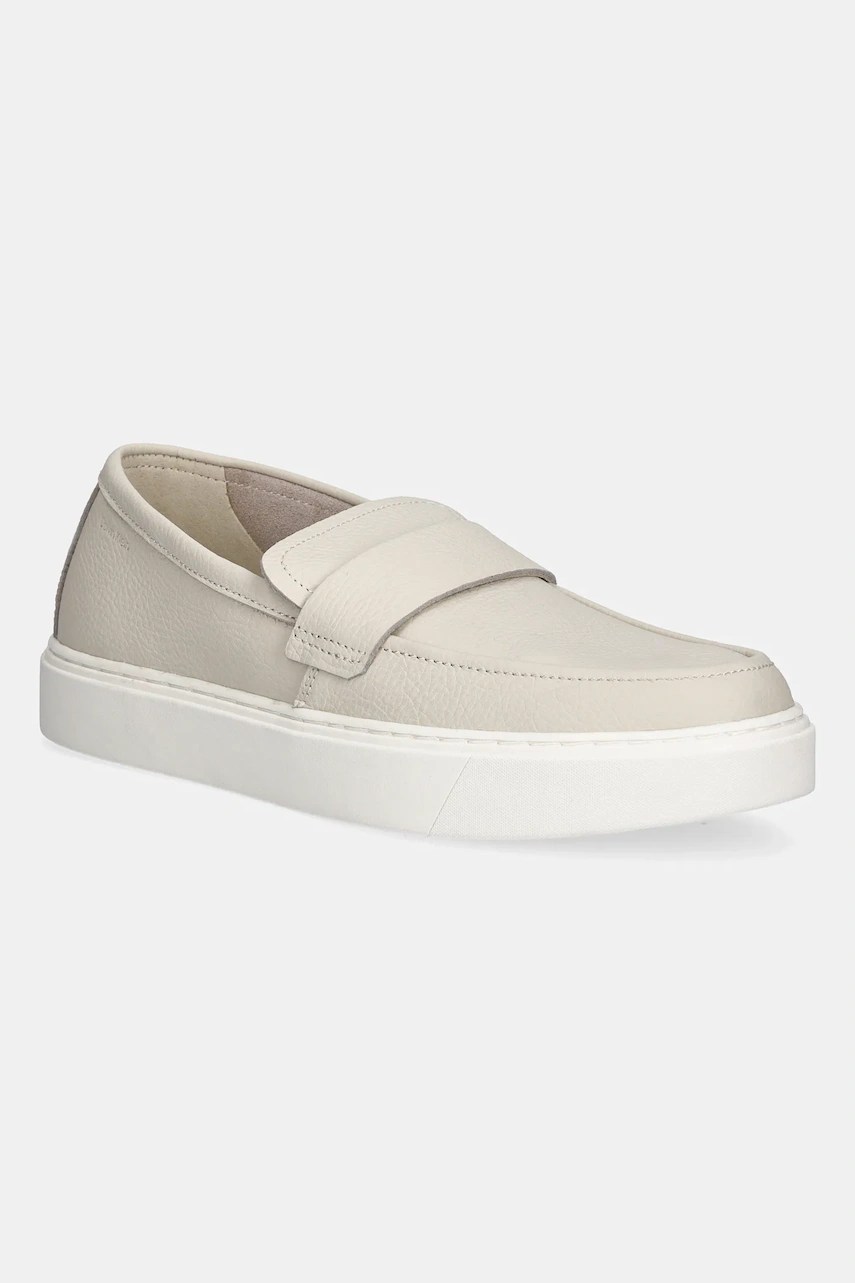 Mocasini bărbați calvin klein din piele MOCCASIN LTH UNLINED Mocasini bărbați calvin klein din piele MOCCASIN LTH UNLINED