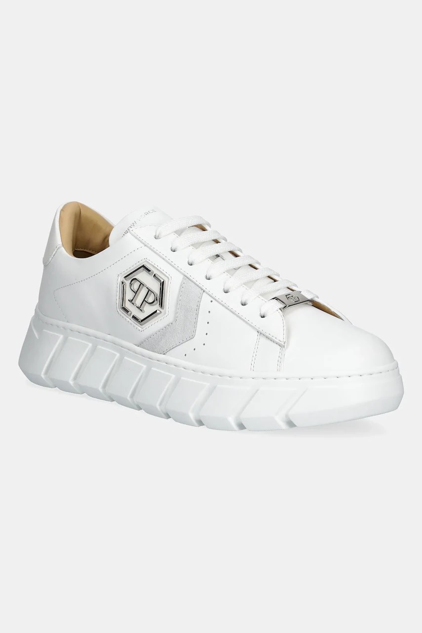 Sneakers philipp plein din piele nappa, model lo-top Hexagon Sneakers philipp plein din piele nappa, model lo-top Hexagon