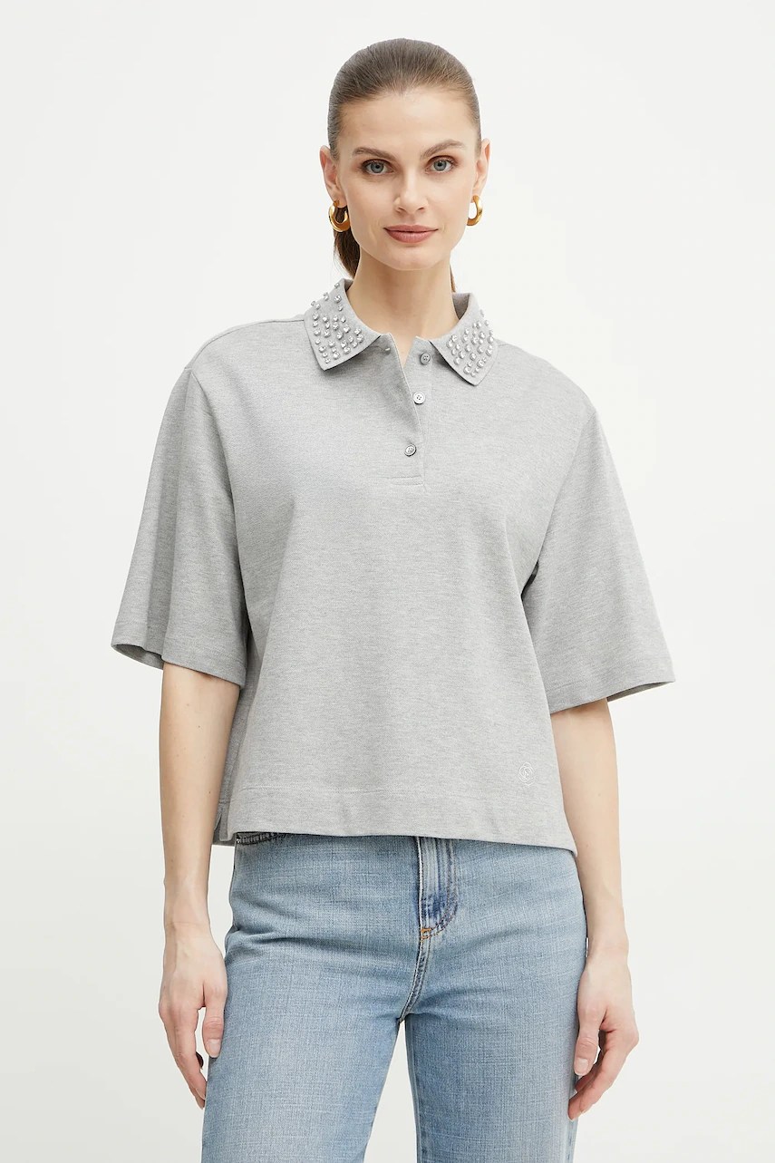 Polo din bumbac marella GONZAGA cu mărgele decorative Polo din bumbac marella GONZAGA cu mărgele decorative