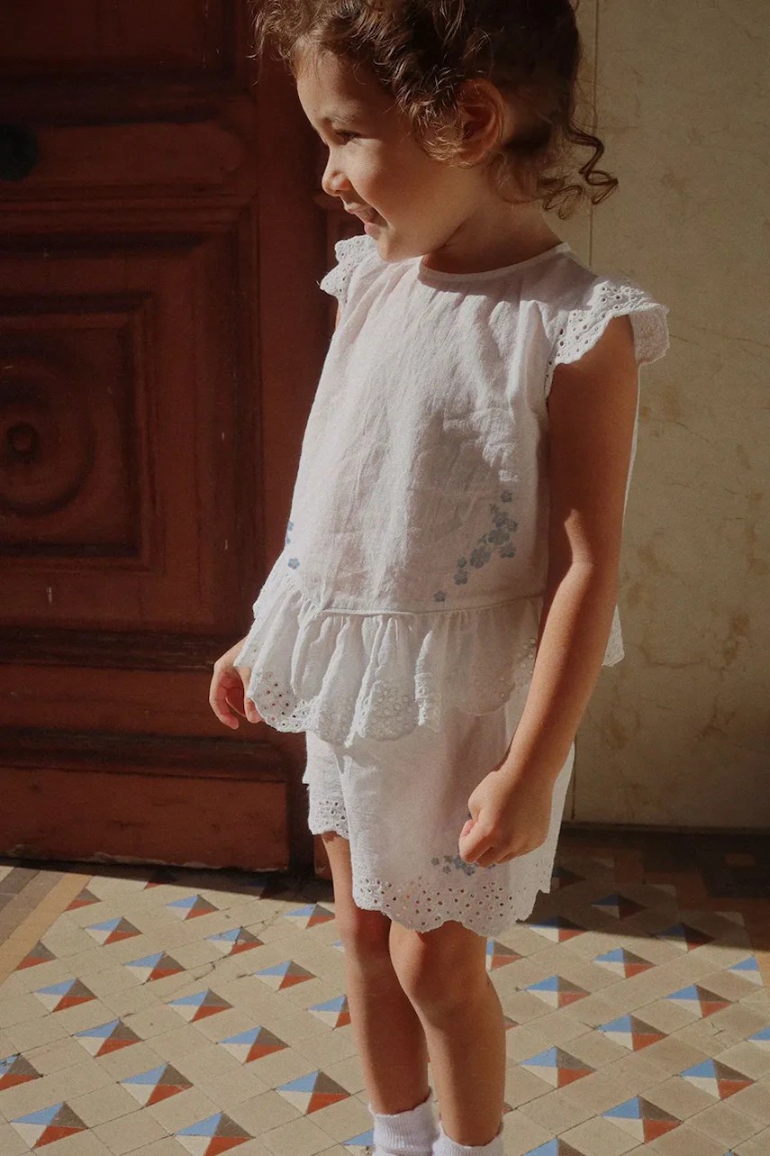 Konges sløjd bluză de bumbac pentru copii RHW x KS FIORI TOP GOTS Konges sløjd bluză de bumbac pentru copii RHW x KS FIORI TOP GOTS