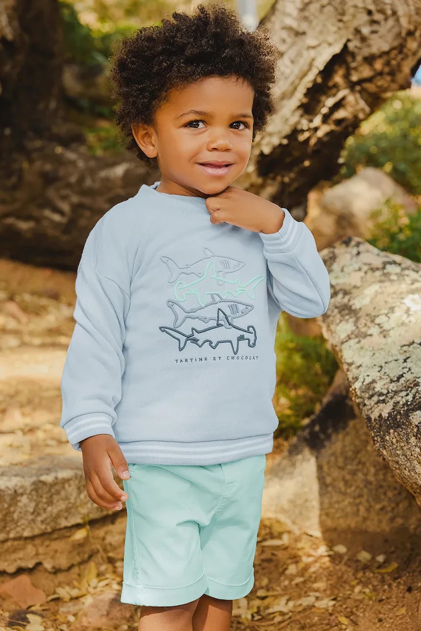 Hanorac de bumbac pentru bebeluși tartine et chocolat Hanorac de bumbac pentru bebeluși tartine et chocolat