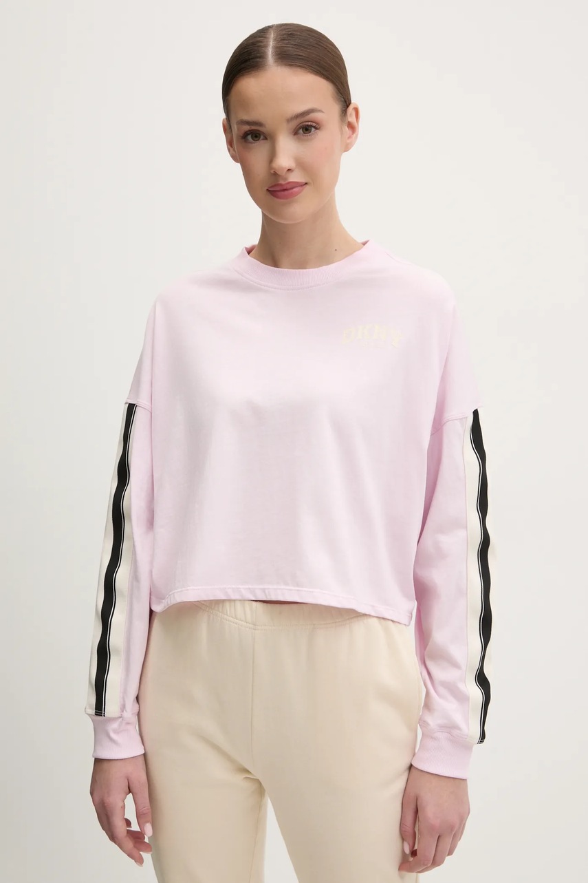 Bluză cu mânecă lungă dkny din bumbac Bluză cu mânecă lungă dkny din bumbac