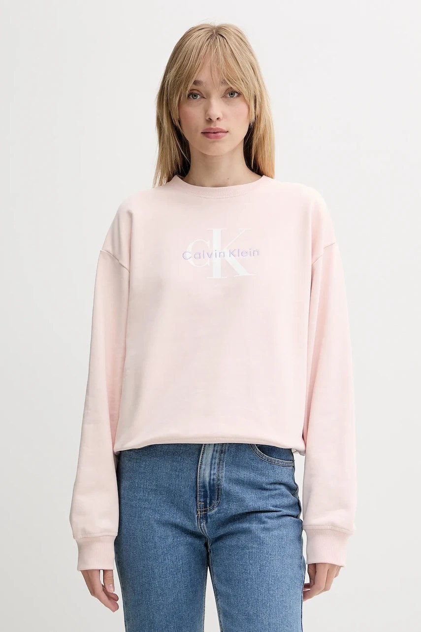 Calvin Klein Jeans hanorac de femei cu bumbac Calvin Klein Jeans hanorac de femei cu bumbac