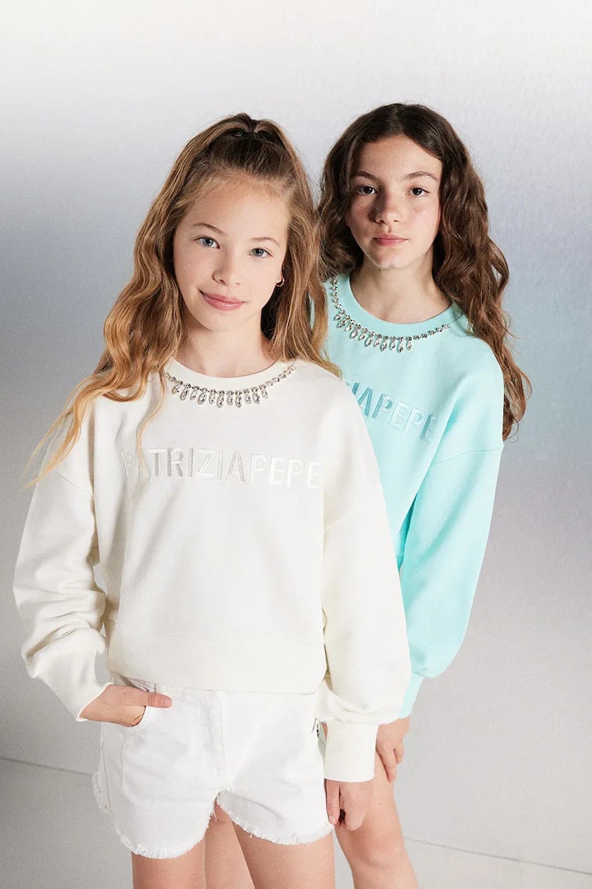 Hanorac patrizia pepe din bumbac pentru copii W146 Hanorac patrizia pepe din bumbac pentru copii W146